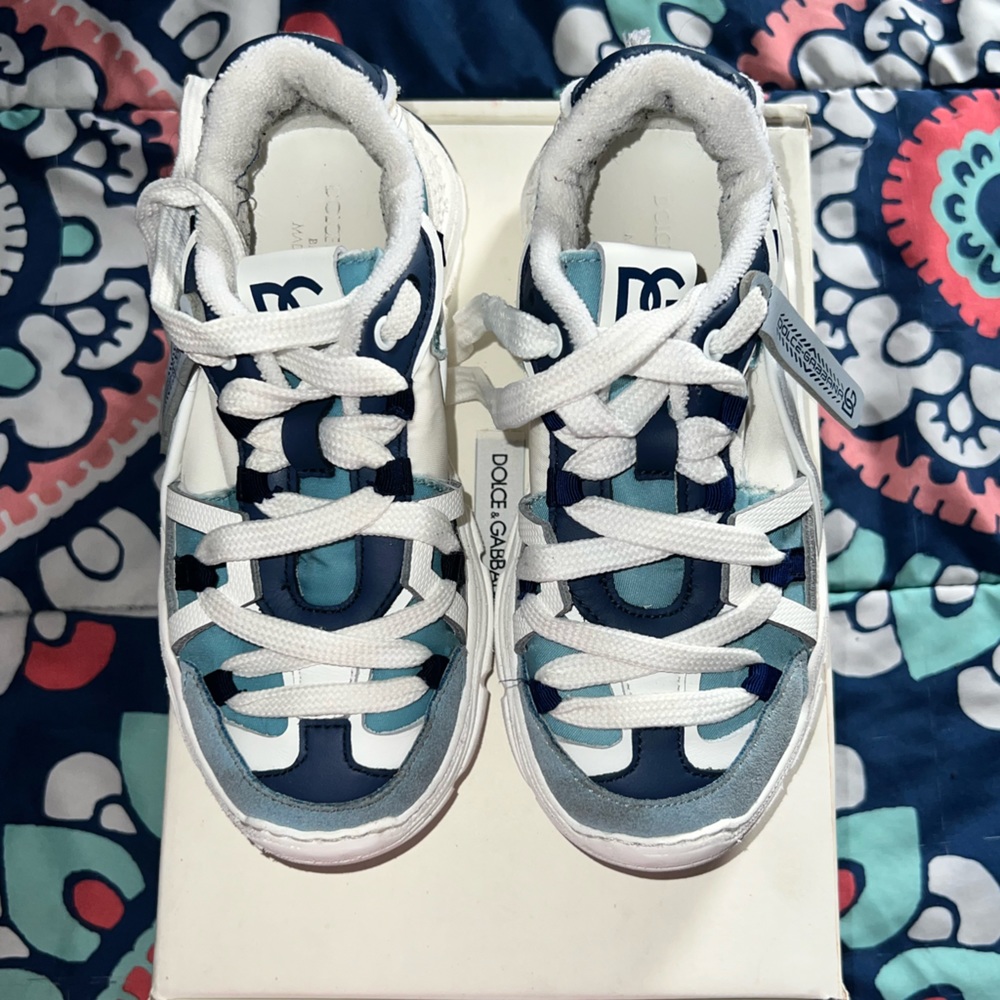 Dolce & Gabbana kids faux leather hiking sneakers